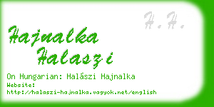 hajnalka halaszi business card
